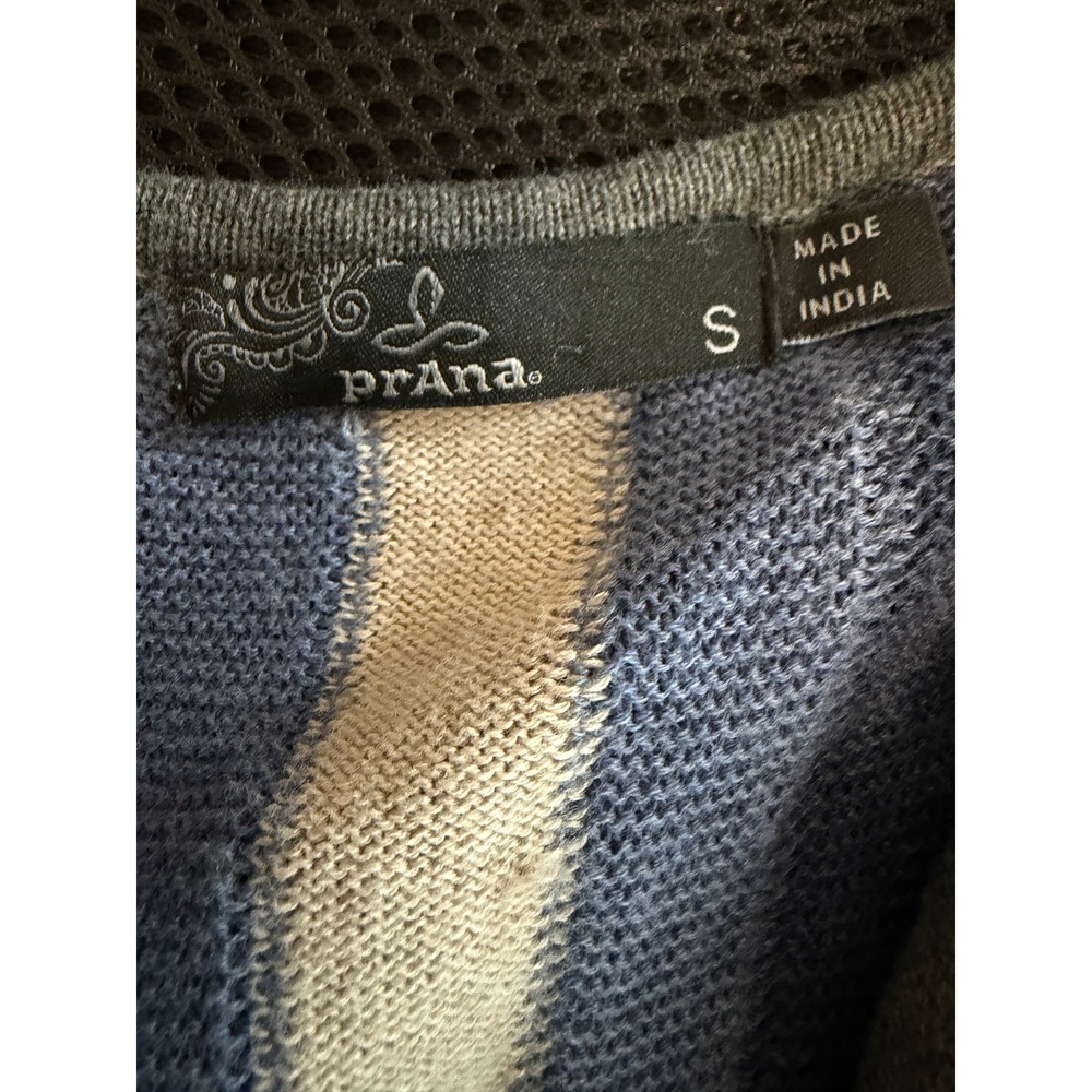 prAna Sweater Dress Women S Boho Mountain Chic Grey Blue Geometric Toggle Knit - Picture 6 of 6